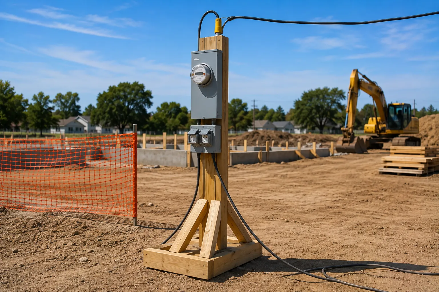 Temporary Power Pole in Lakewood, CO